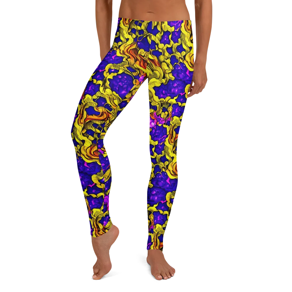 Ultraviolet Inferno on Leggings — Front