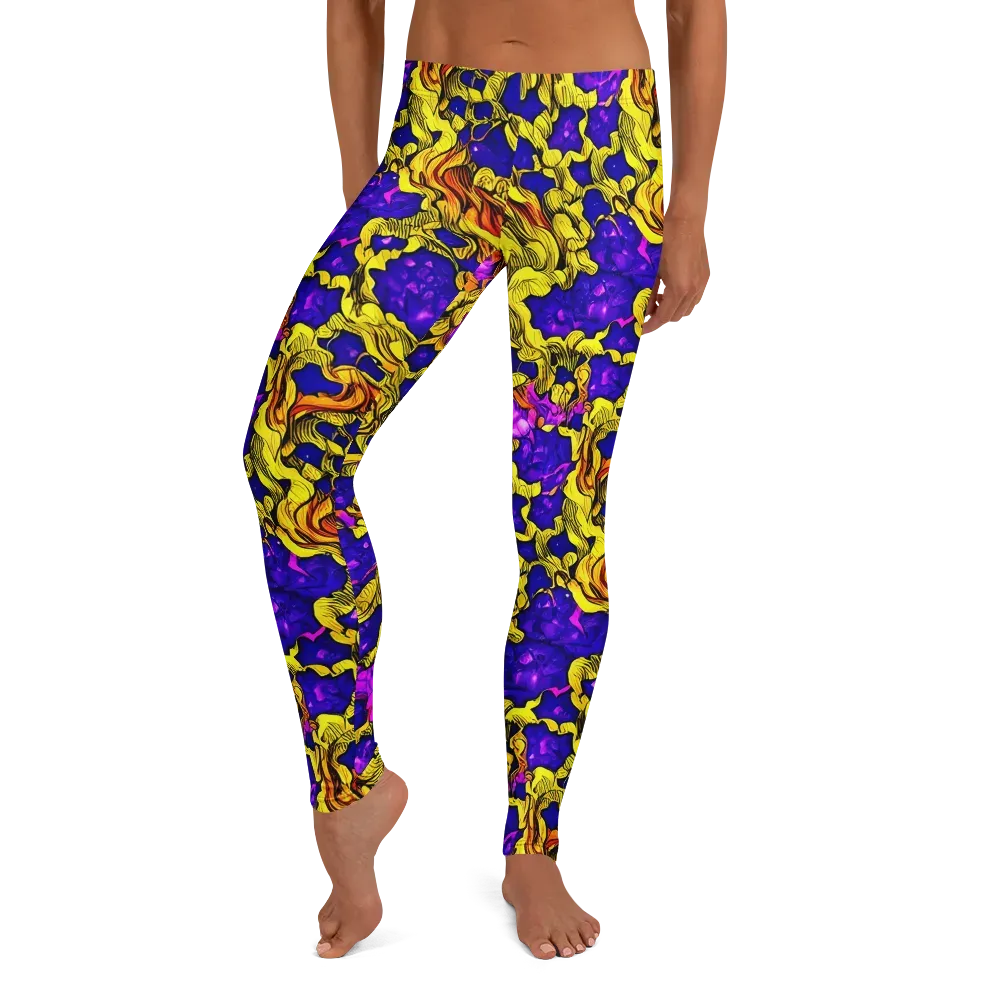 Ultraviolet Inferno on Leggings — Front