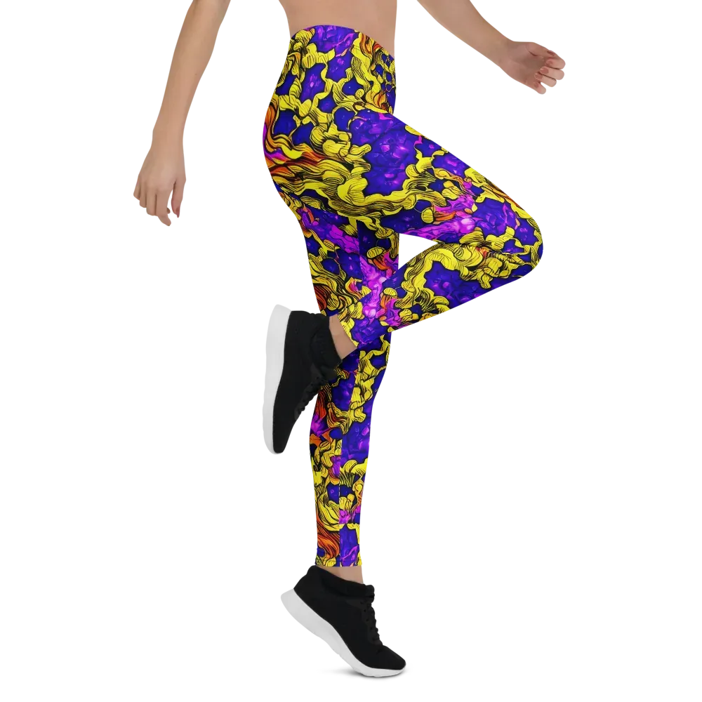 Ultraviolet Inferno on Leggings — Right