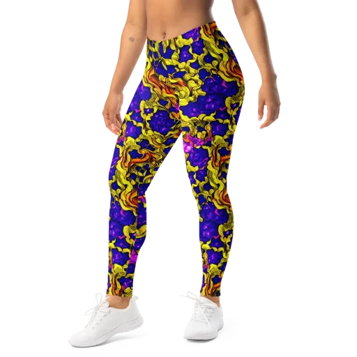 Ultraviolet Inferno on a Leggings