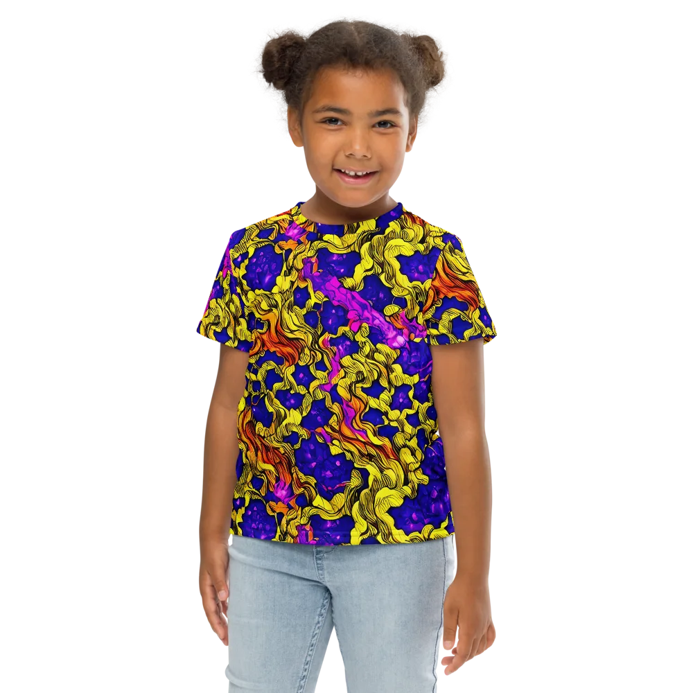 Ultraviolet Inferno on Kids Crew Neck T-Shirt — Front