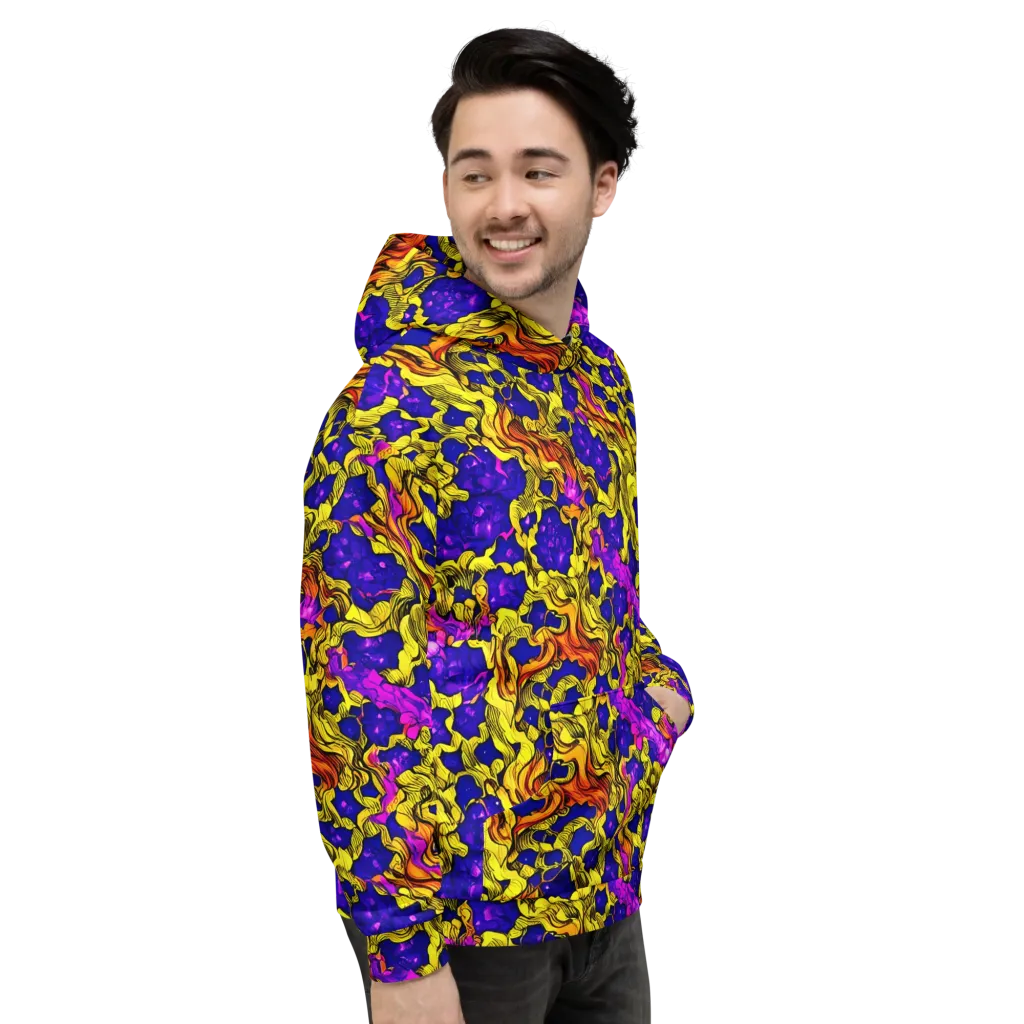 Ultraviolet Inferno on Hoodie — Right