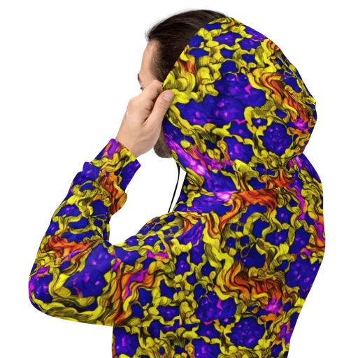 Ultraviolet Inferno on a Hoodie