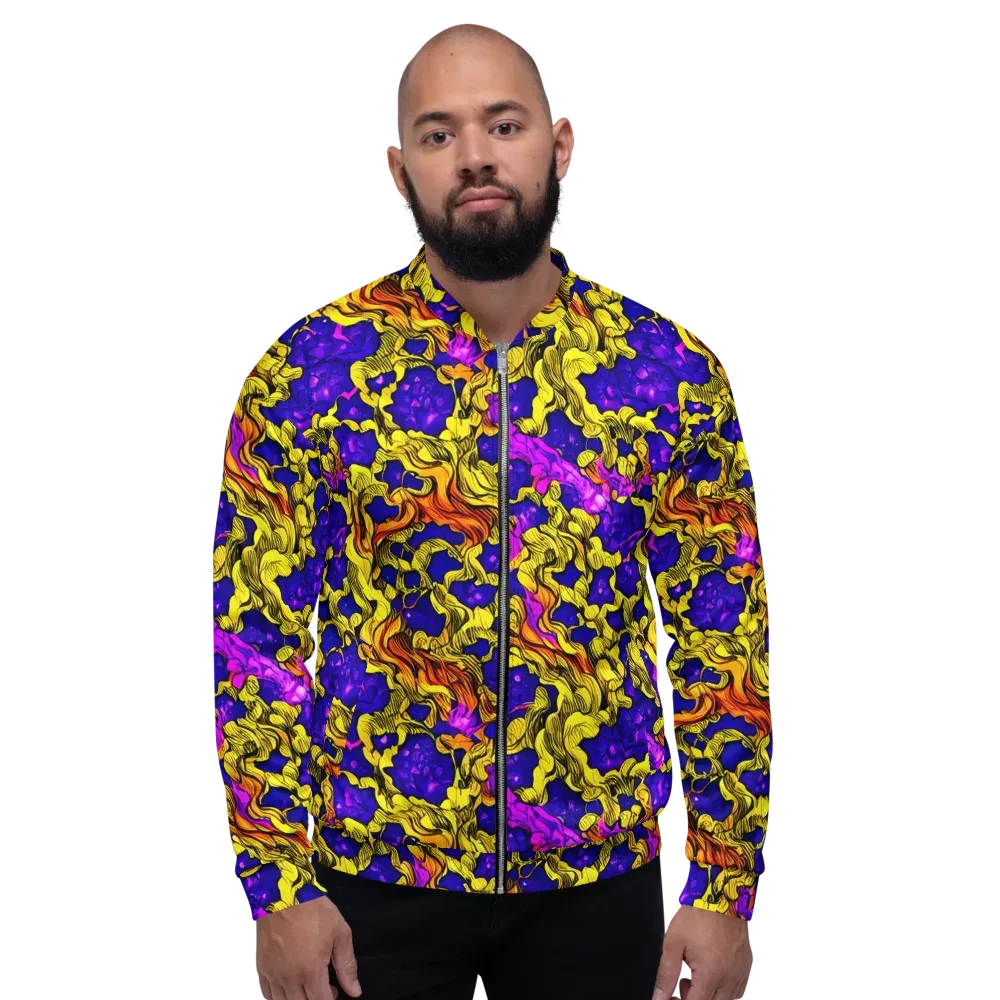 Ultraviolet Inferno on Bomber Jacket — Front