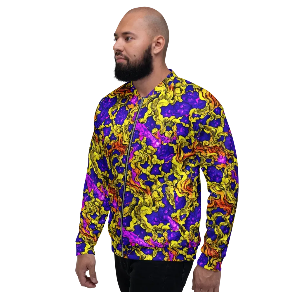 Ultraviolet Inferno on Bomber Jacket — Left