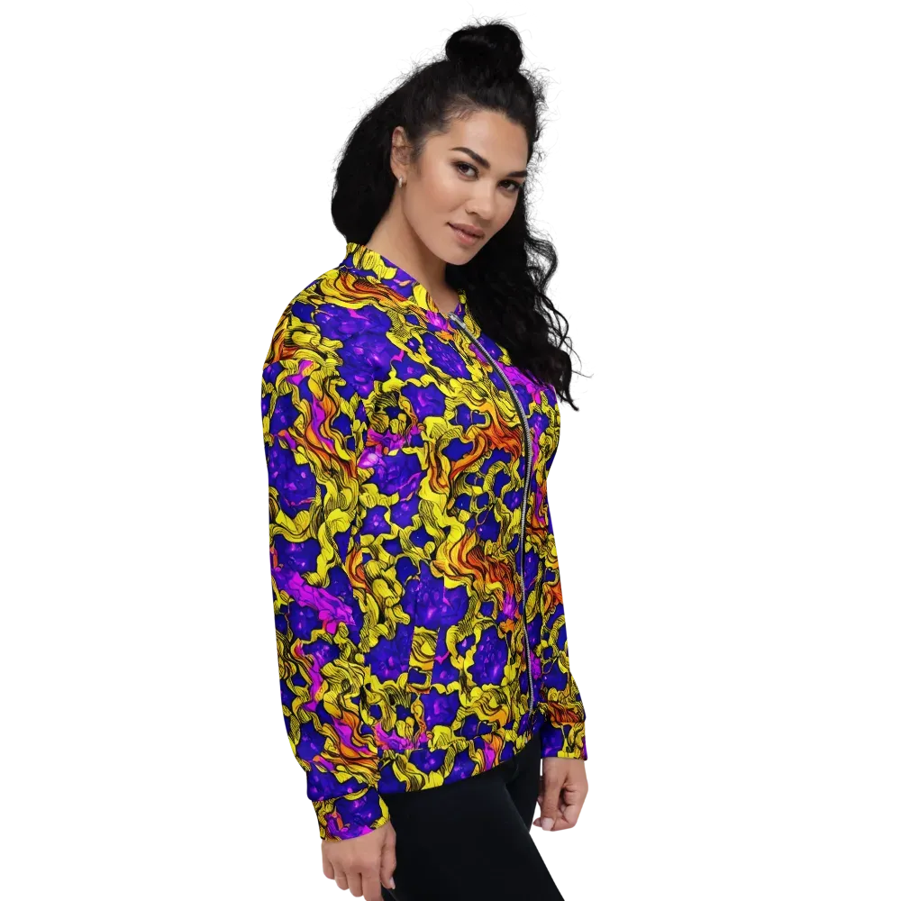 Ultraviolet Inferno on Bomber Jacket — Right