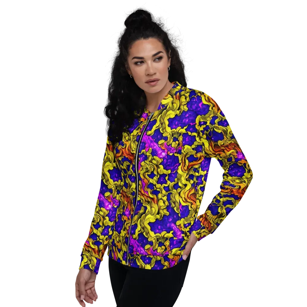 Ultraviolet Inferno on Bomber Jacket — Left