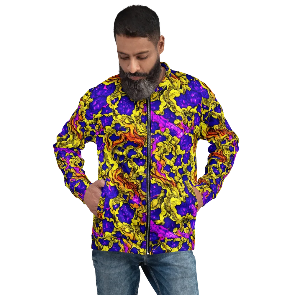 Ultraviolet Inferno on Bomber Jacket — Front