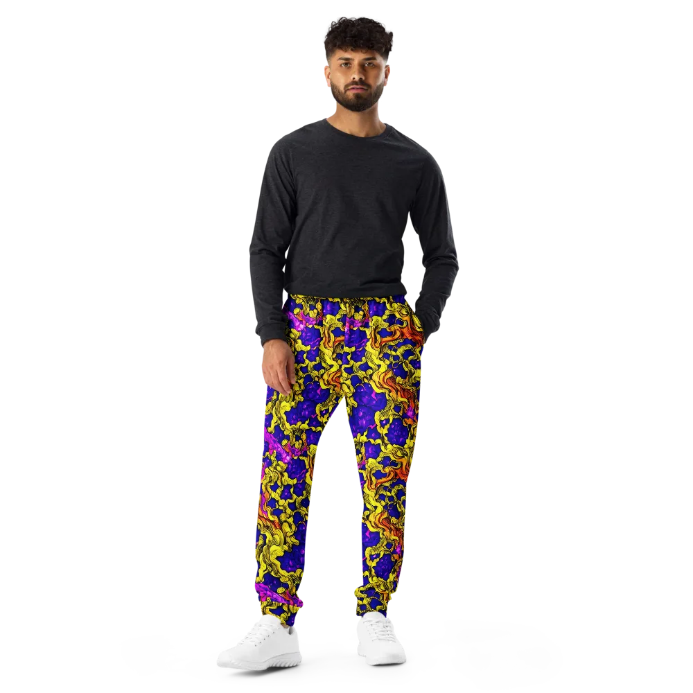 Ultraviolet Inferno on Men's Joggers — Front