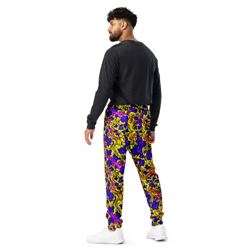 Ultraviolet Inferno on Men's Joggers — Back