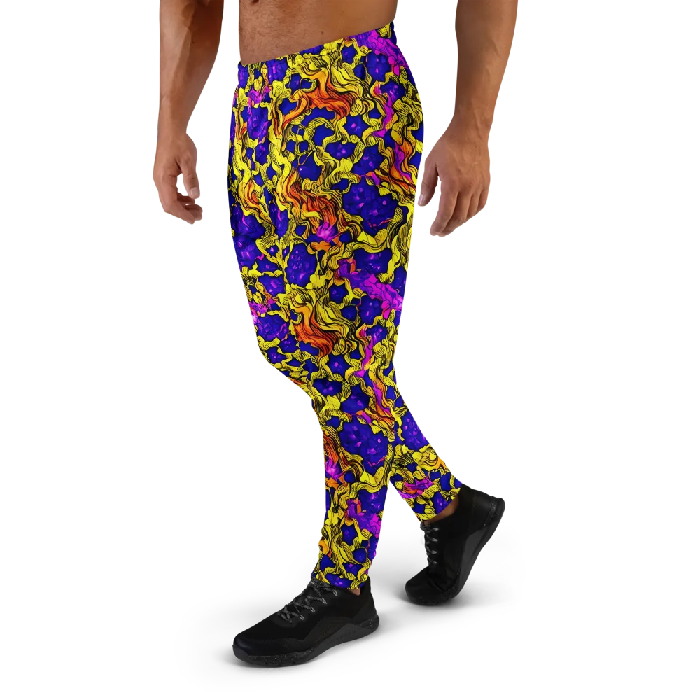Ultraviolet Inferno on Men's Joggers — Left