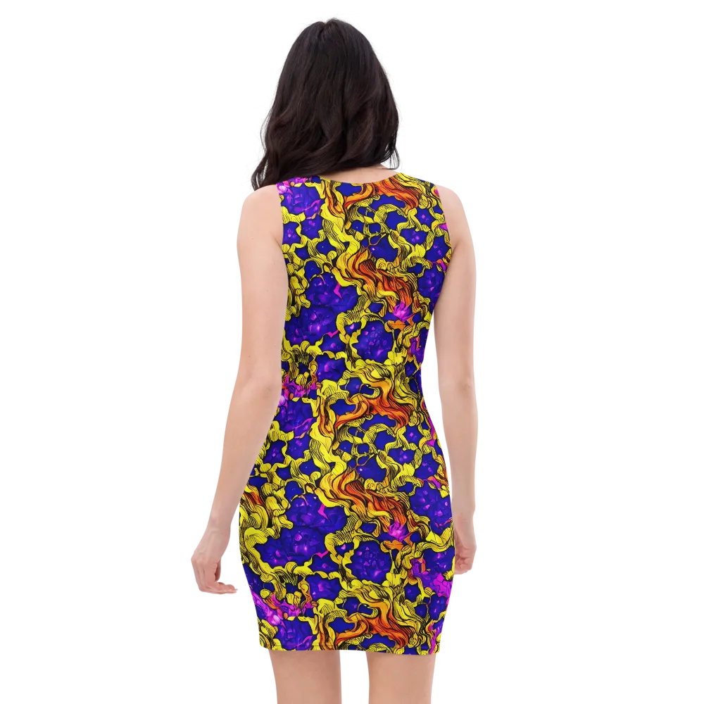 Ultraviolet Inferno on Bodycon Dress — Back