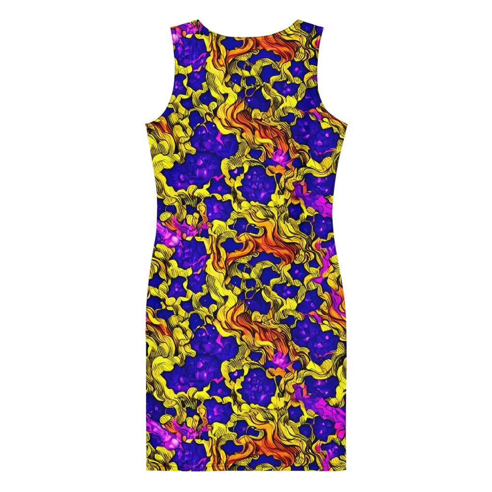 Ultraviolet Inferno on Bodycon Dress — Back