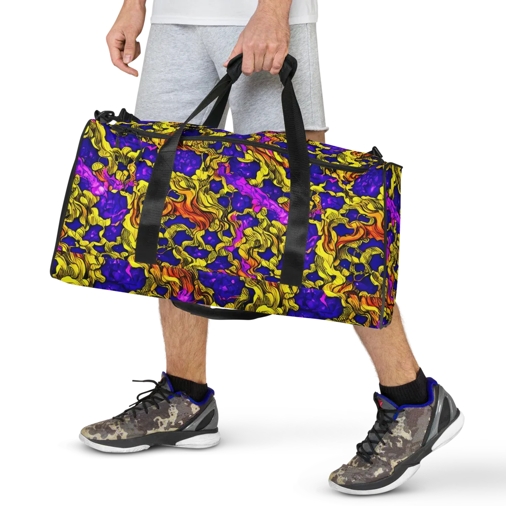 Ultraviolet Inferno on Duffle Bag — Front
