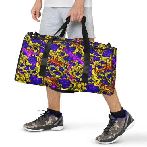 Ultraviolet Inferno on a Duffle Bag