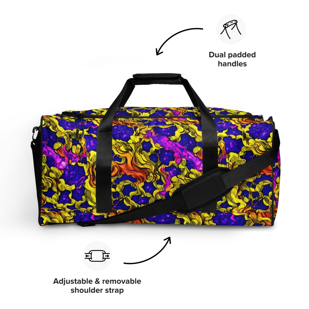 Ultraviolet Inferno on Duffle Bag — Front