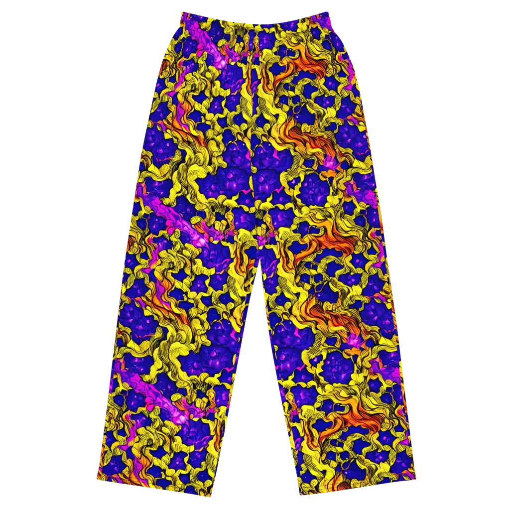 Ultraviolet Inferno on Wide-Leg Pants — Front