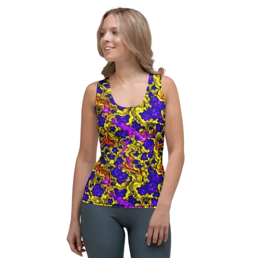 Ultraviolet Inferno on a Women's Tank Top