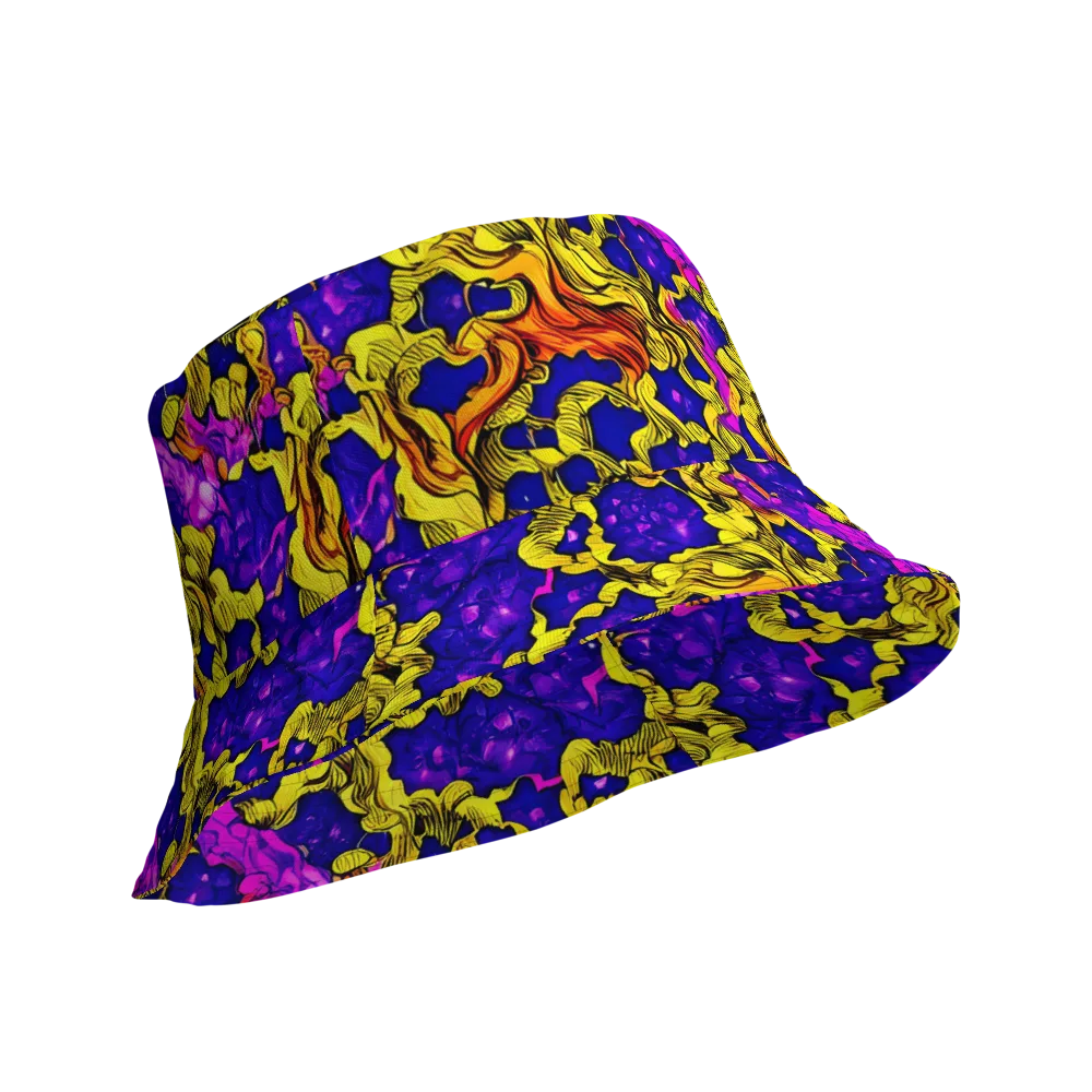 Ultraviolet Inferno on Reversible Bucket Hat — Product details Outside