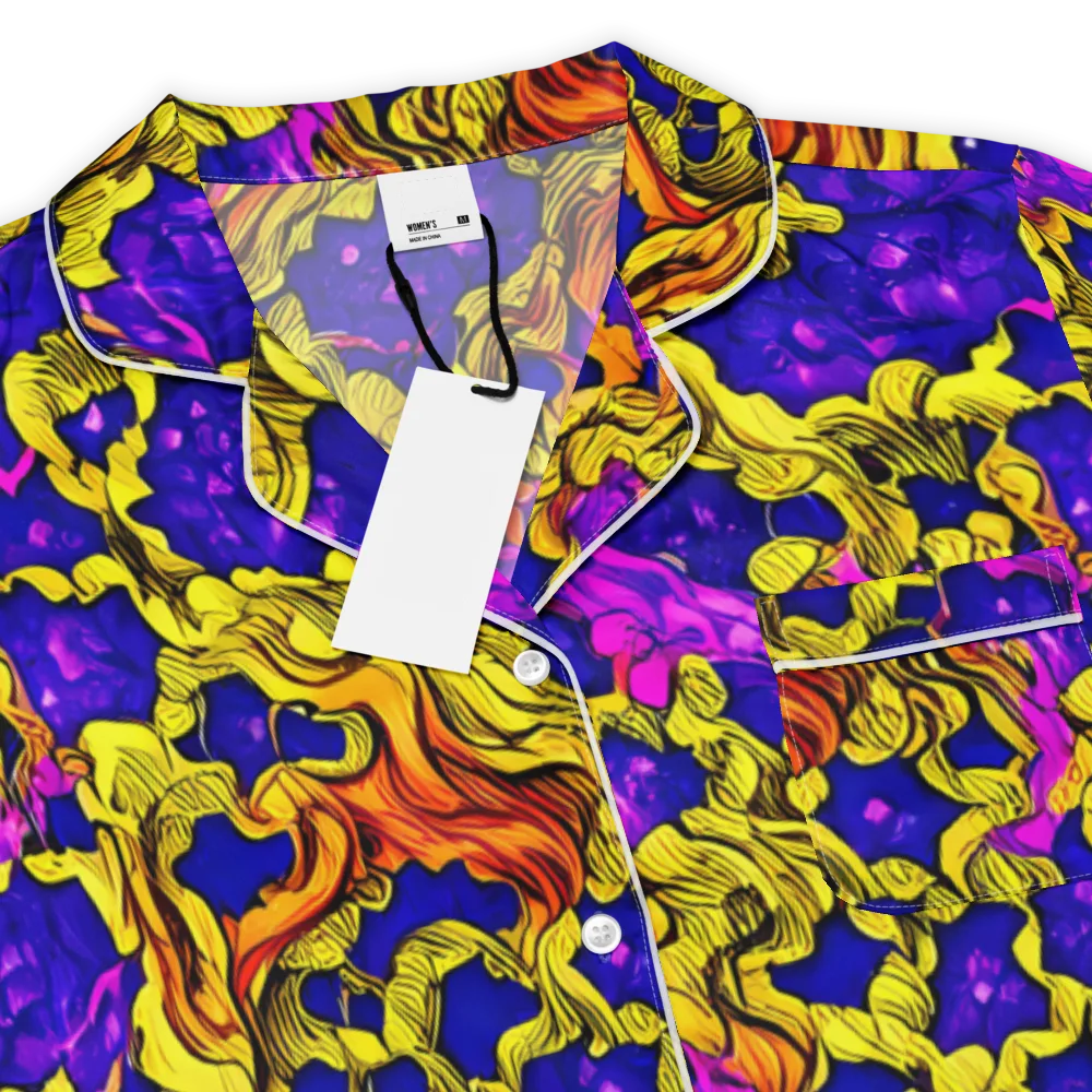 Ultraviolet Inferno on Women's Short Sleeve Pajama Top — Product details