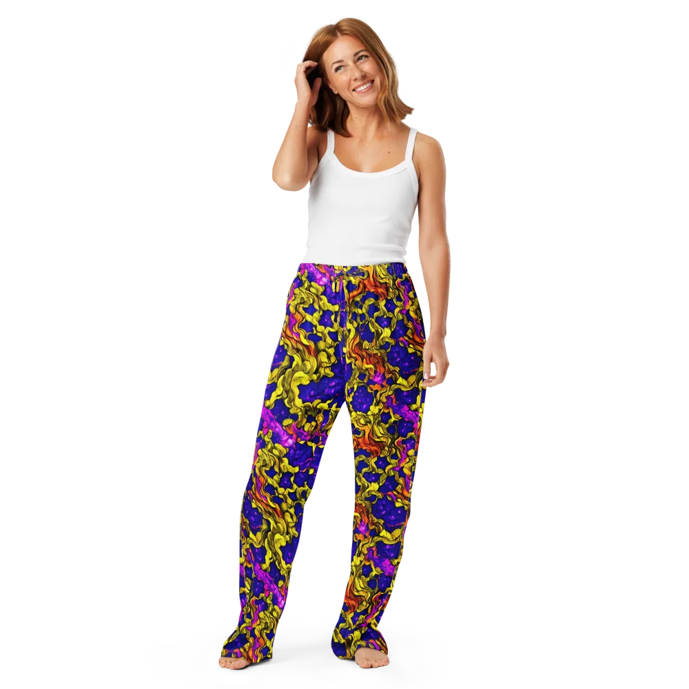 Ultraviolet Inferno on Women's Pajama Pants — Front