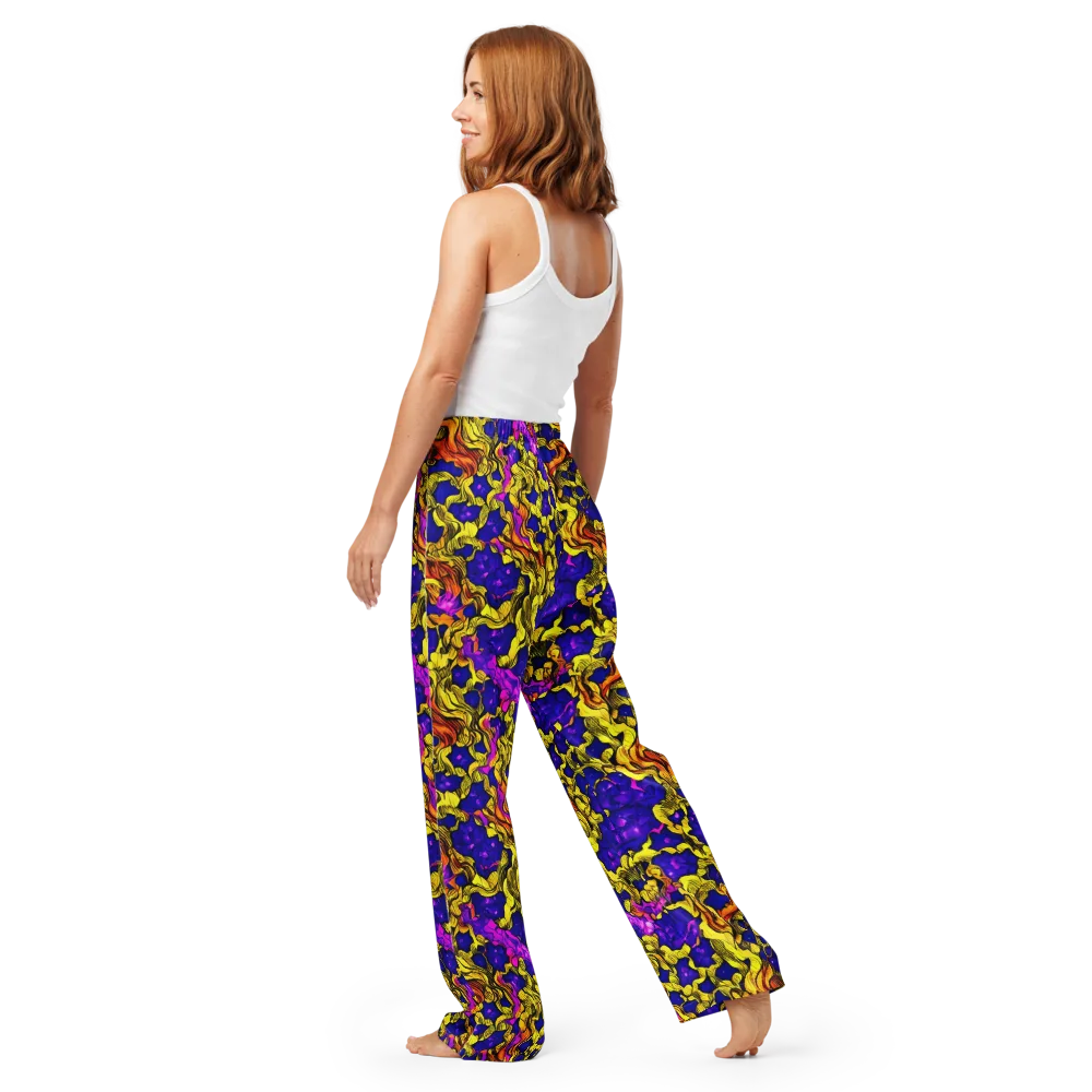 Ultraviolet Inferno on Women's Pajama Pants — Back