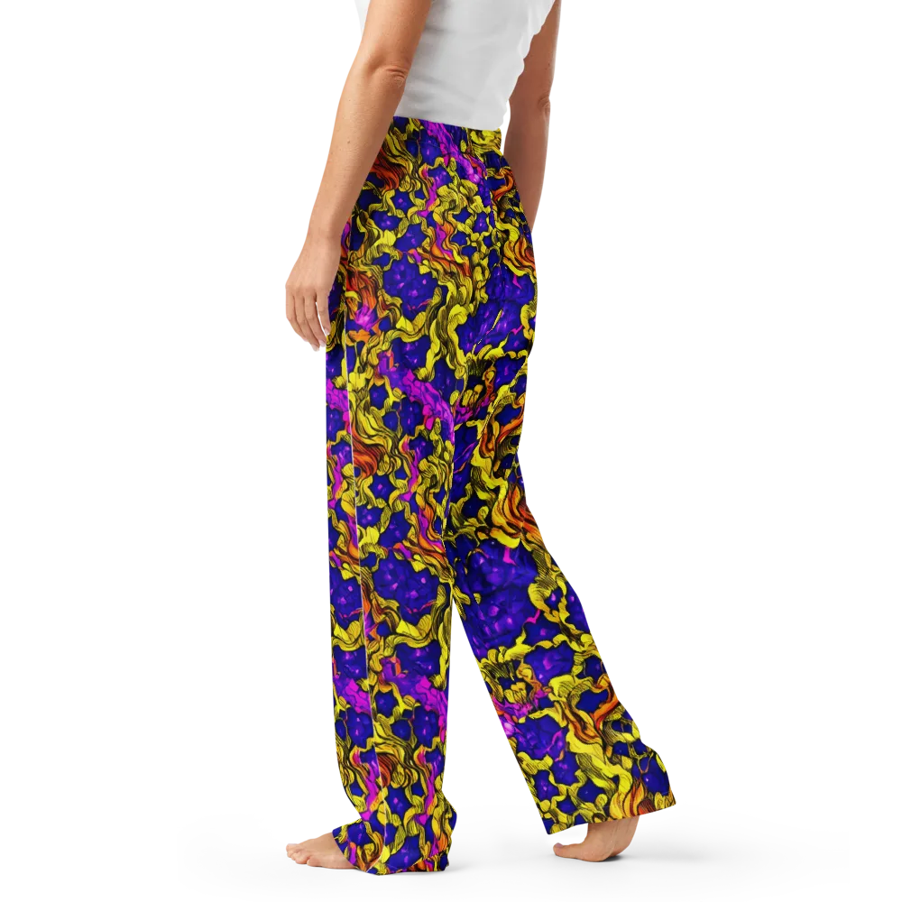 Ultraviolet Inferno on Women's Pajama Pants — Left