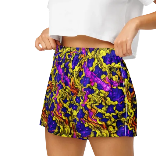 Ultraviolet Inferno on a Women's Pajama Shorts