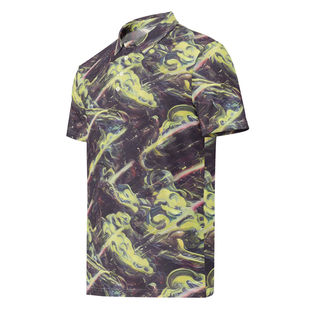 Vortex Garden on Men's Slim Fit Polo Shirt — Left Front