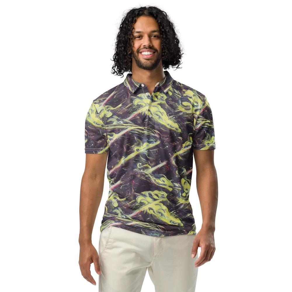 Vortex Garden on Men's Slim Fit Polo Shirt — Front