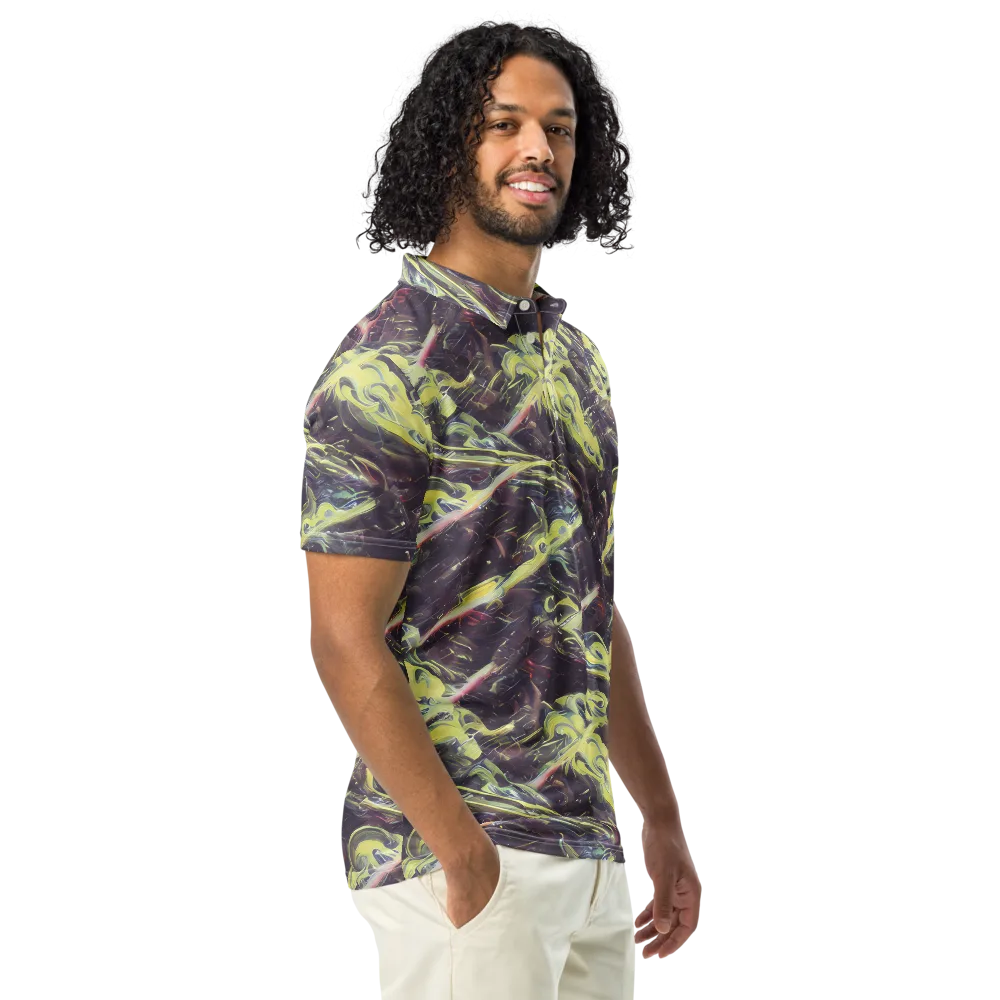 Vortex Garden on Men's Slim Fit Polo Shirt — Right Front