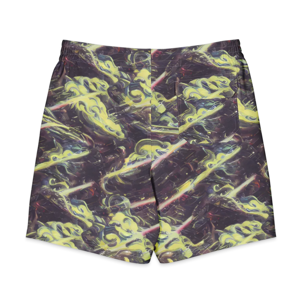 Vortex Garden on Men's Board Shorts — Back