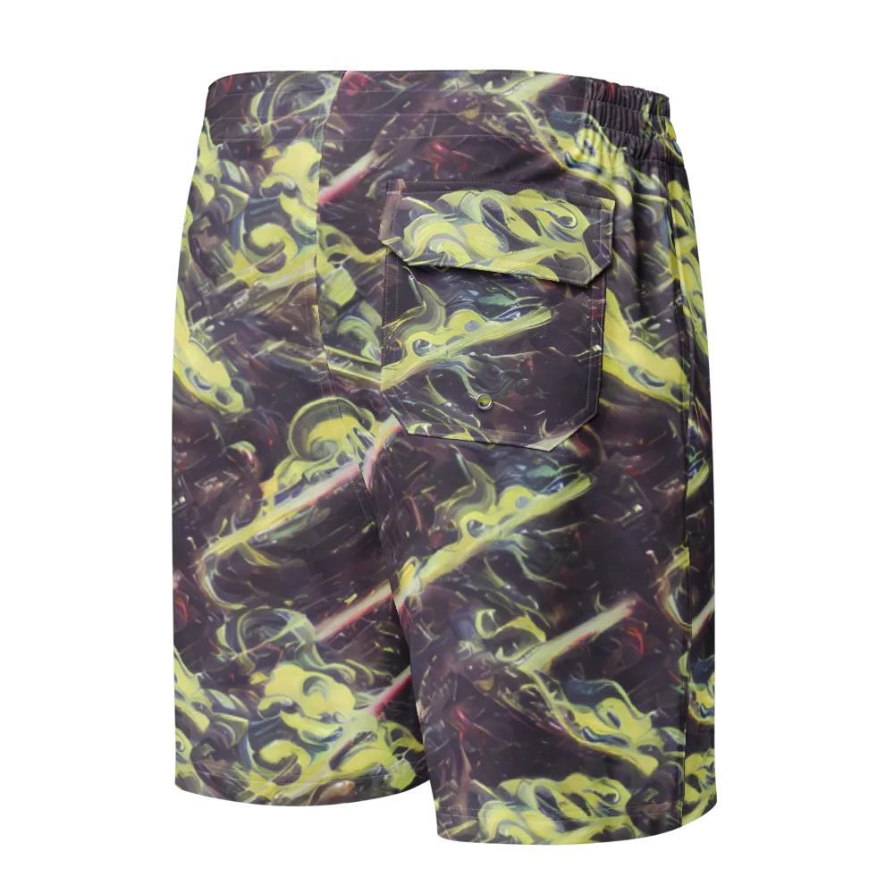 Vortex Garden on Men's Board Shorts — Back