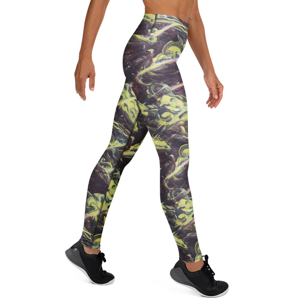 Vortex Garden on Yoga Leggings — Right