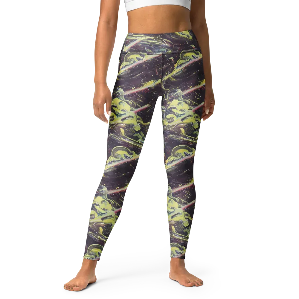 Vortex Garden on Yoga Leggings — Front