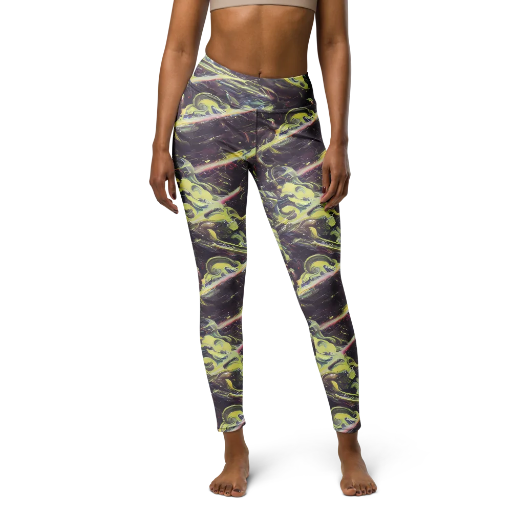 Vortex Garden on Yoga Leggings — Front
