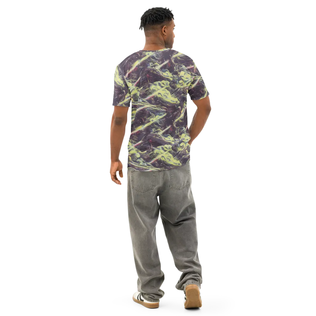 Vortex Garden on Men's Cotton Crew Neck T-Shirt — Back