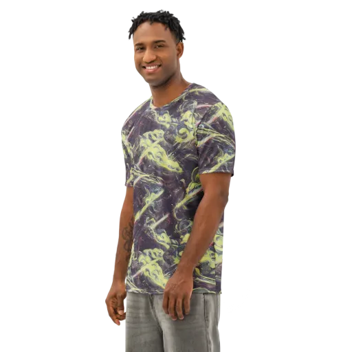 Vortex Garden on a Men's Cotton Crew Neck T-Shirt