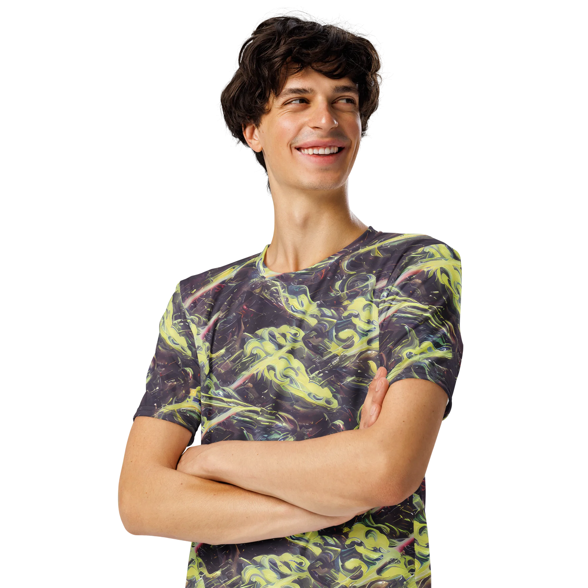 Vortex Garden on Men's Crew Neck T-Shirt — Left Front