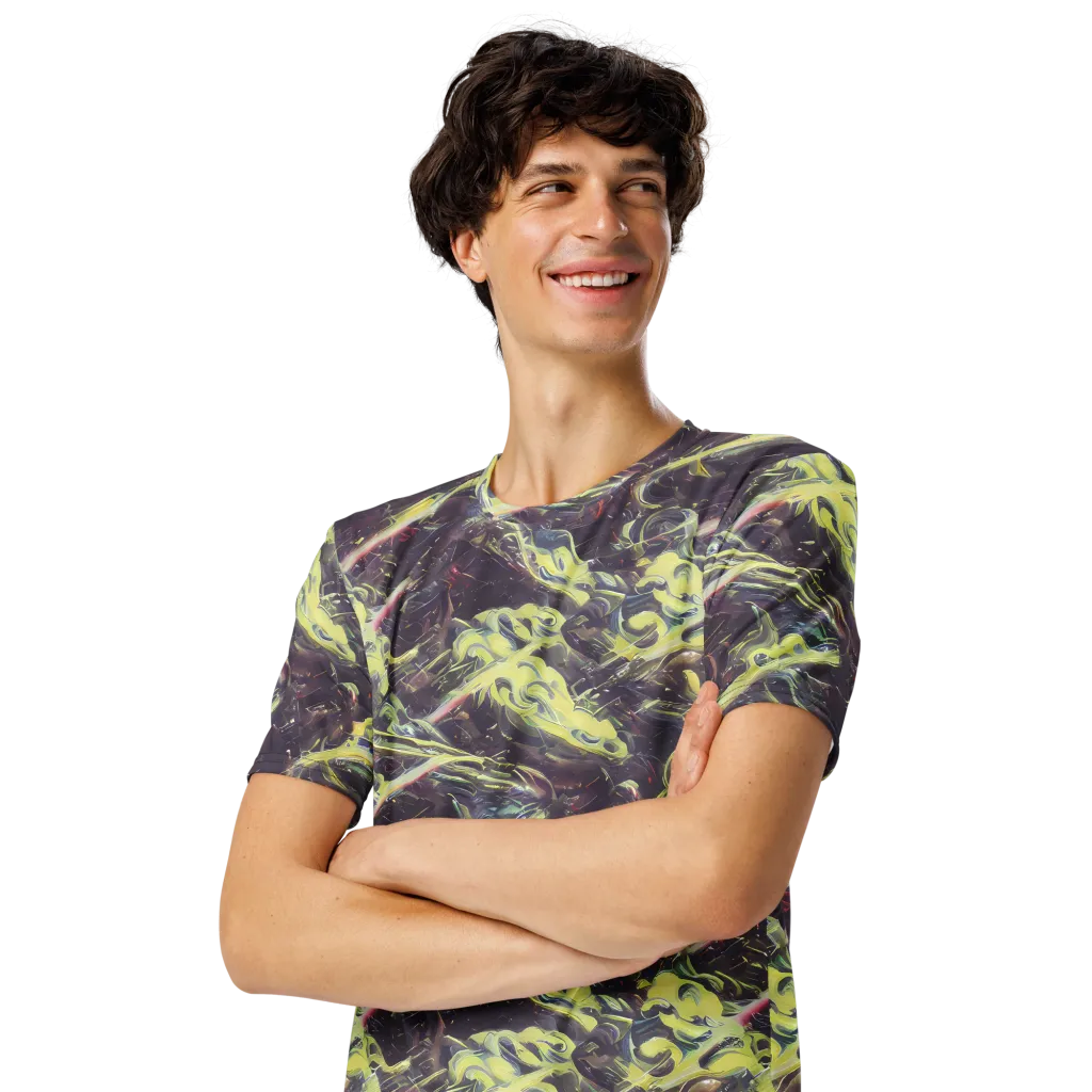Vortex Garden on Men's Crew Neck T-Shirt — Left Front