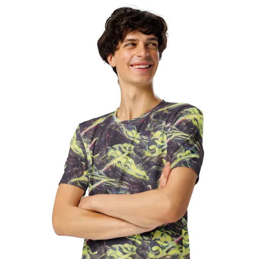 Vortex Garden on a Men's Crew Neck T-Shirt
