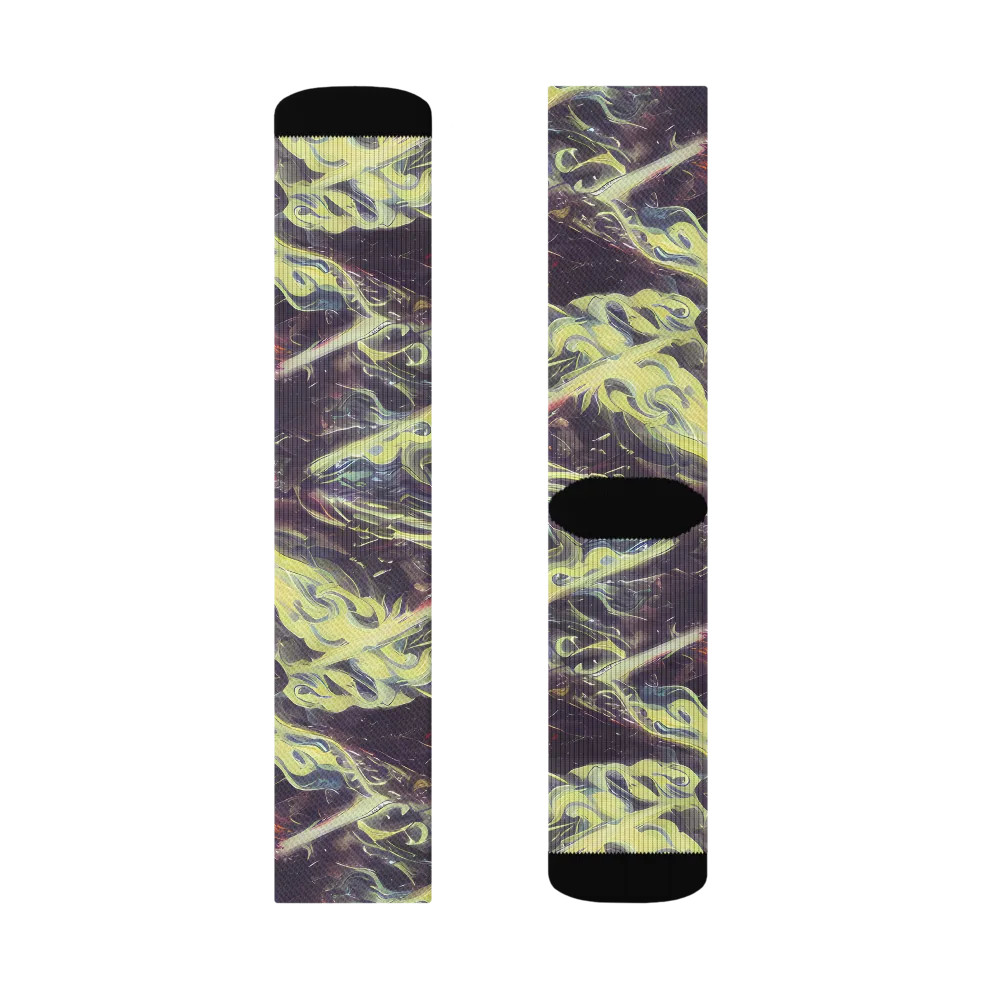 Vortex Garden on Socks — Right Sock