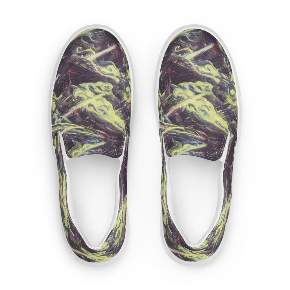 Vortex Garden on Women's Slip-On Canvas Shoes — Front