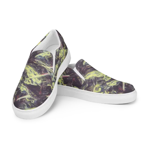 Vortex Garden on a Women's Slip-On Canvas Shoes