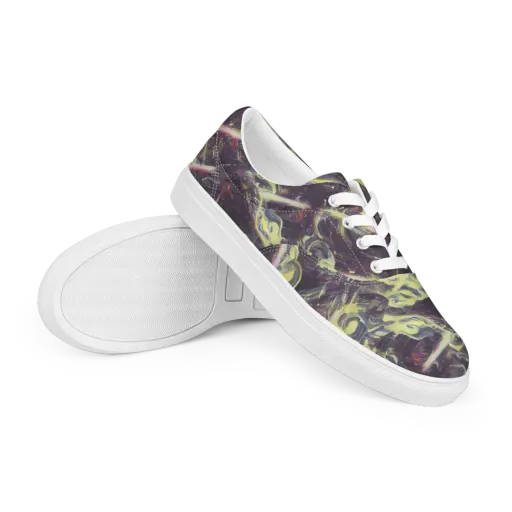 Vortex Garden on a Men's Lace-Up Canvas Shoes