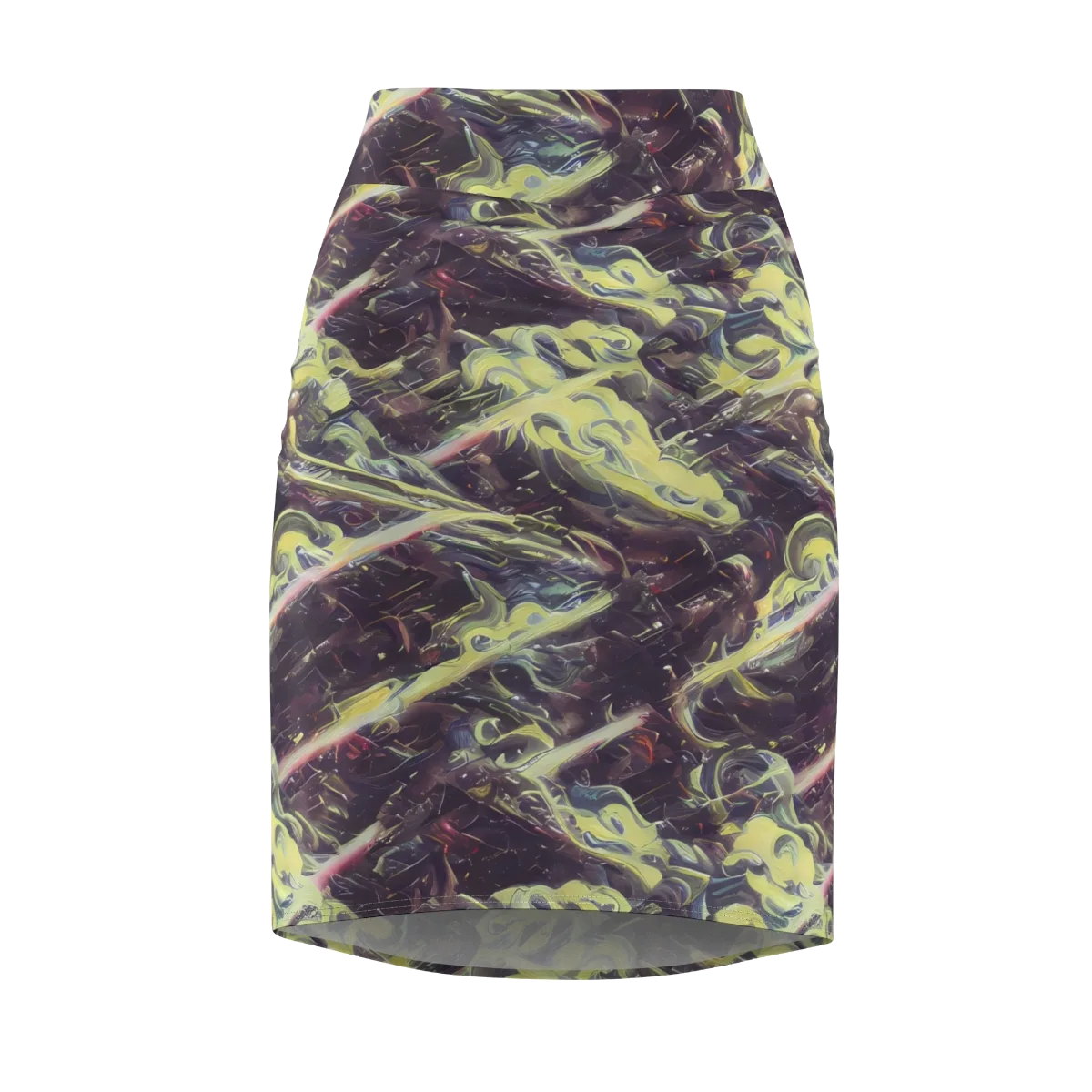 Vortex Garden on Pencil Skirt — Front