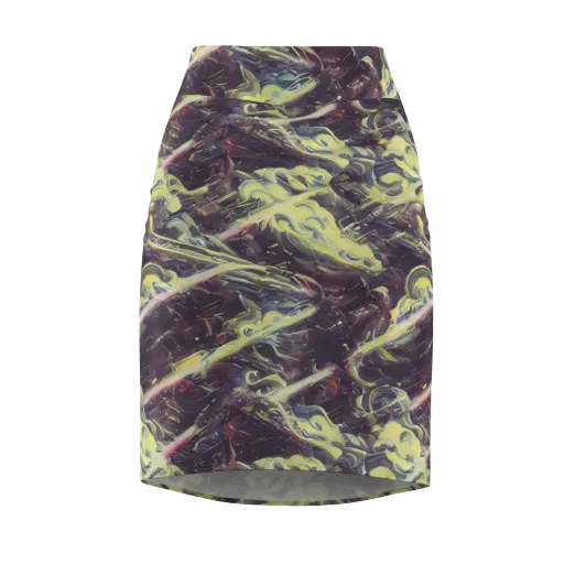 Vortex Garden on a Pencil Skirt