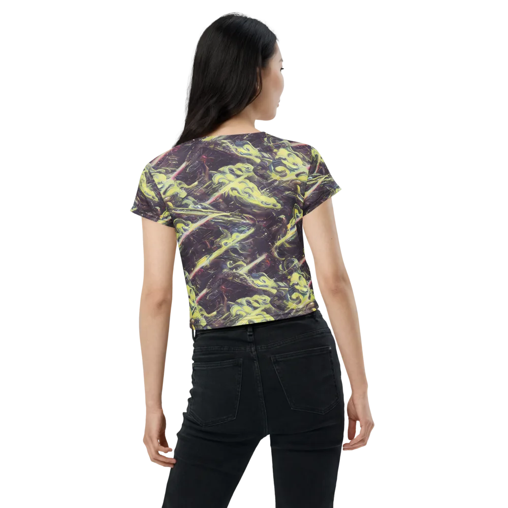 Vortex Garden on Crop Tee — Back