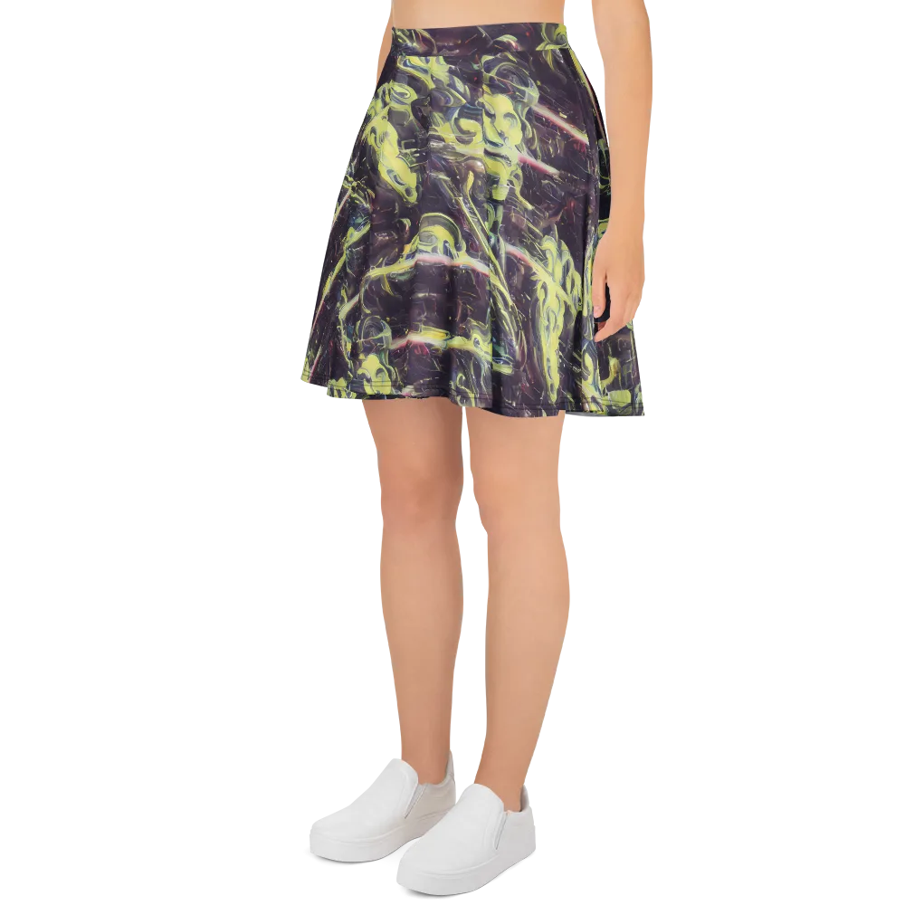 Vortex Garden on Skater Skirt — Left