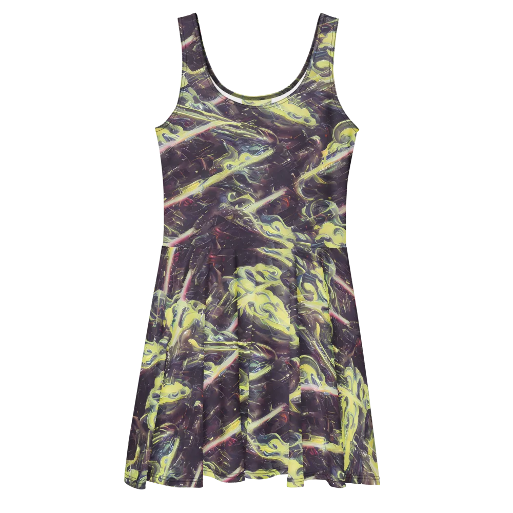 Vortex Garden on Skater Dress — Front